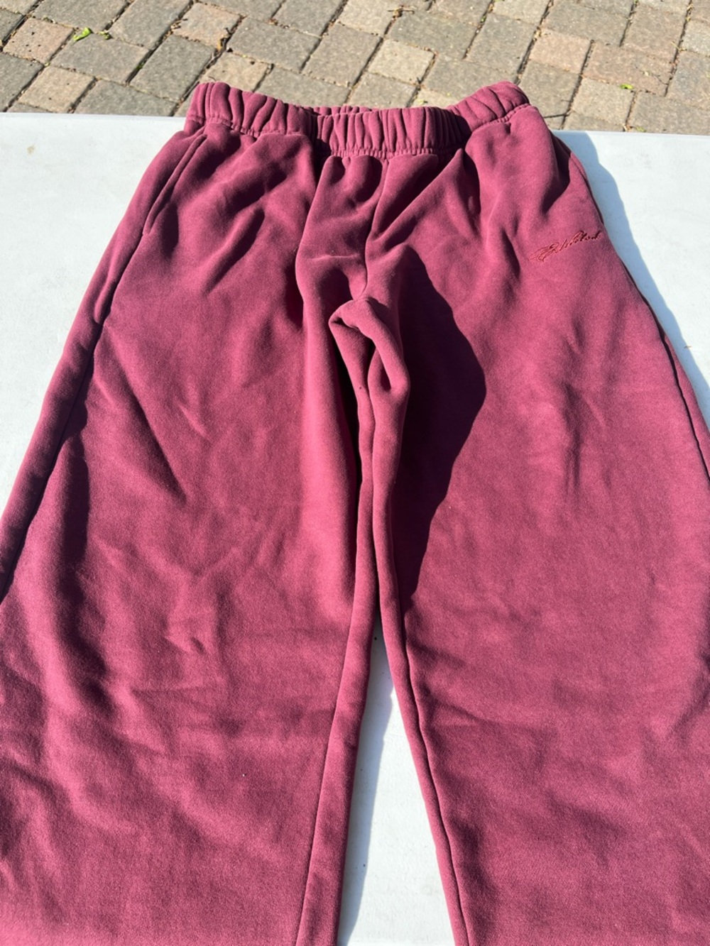 Edikted Burgundy Fleece Joggers